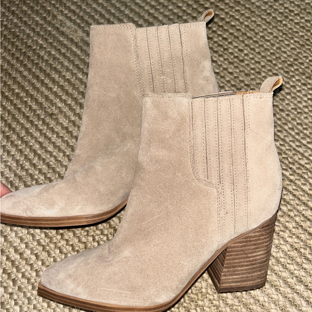 Marc Fisher Beige Ankle Booties